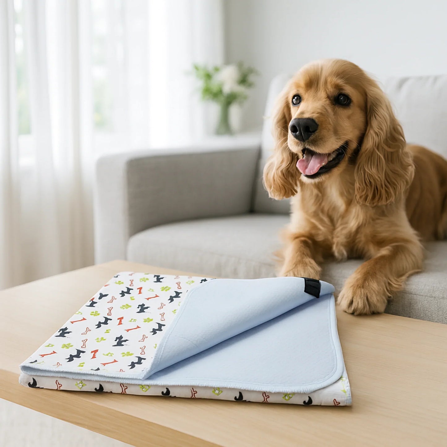Ultra-Absorbent Dog Training Pads, Leak-Proof 5-Layer Quilted Puppy Pee Pads with Quick-Dry Surface & Odor Neutralizer, Standard Size