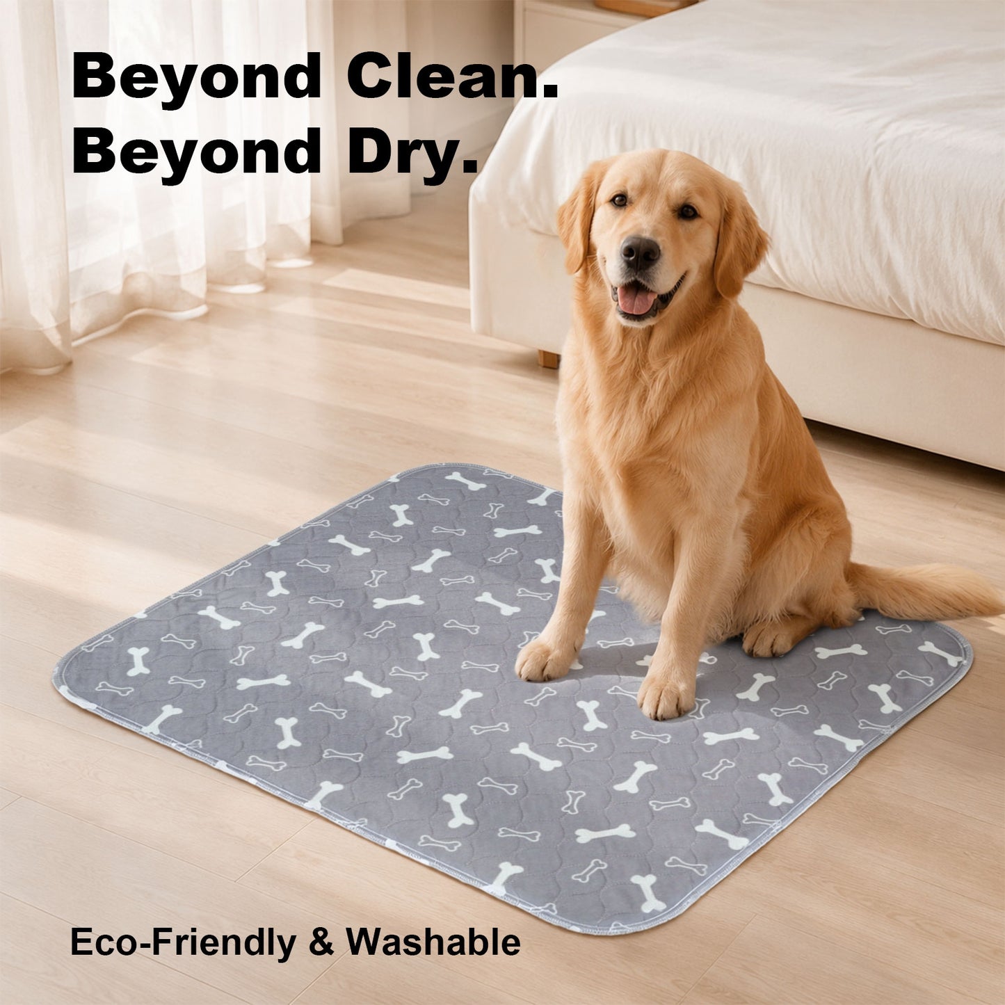 Ultra-Absorbent Dog Training Pads, Leak-Proof 5-Layer Quilted Puppy Pee Pads with Quick-Dry Surface & Odor Neutralizer, Standard Size