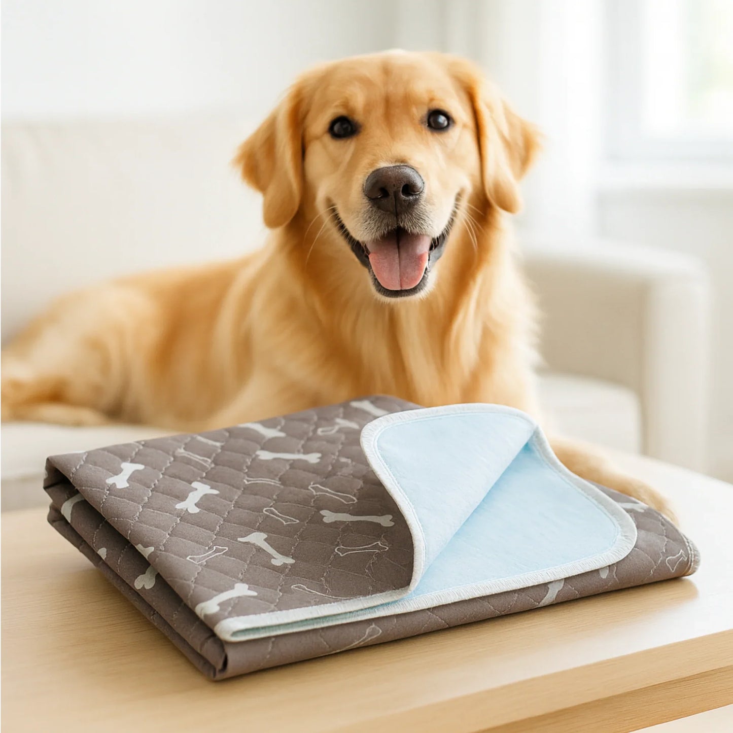 Ultra-Absorbent Dog Training Pads, Leak-Proof 5-Layer Quilted Puppy Pee Pads with Quick-Dry Surface & Odor Neutralizer, Standard Size