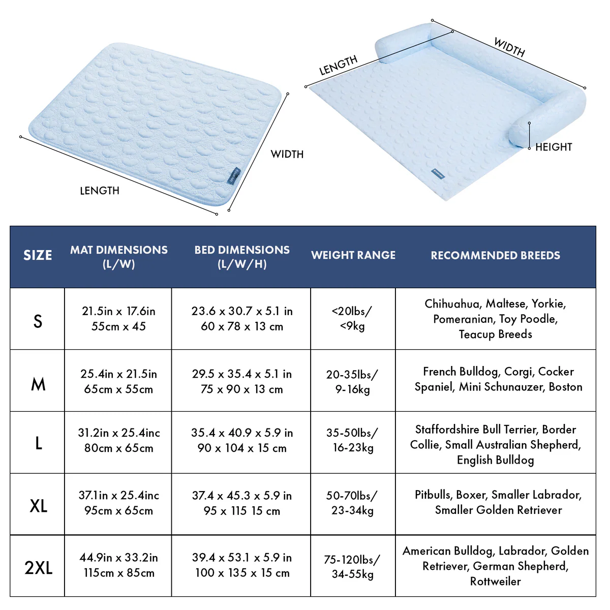 Lumipetia Cooling Couch Cover Dog Bed and Cooling Mat Sets